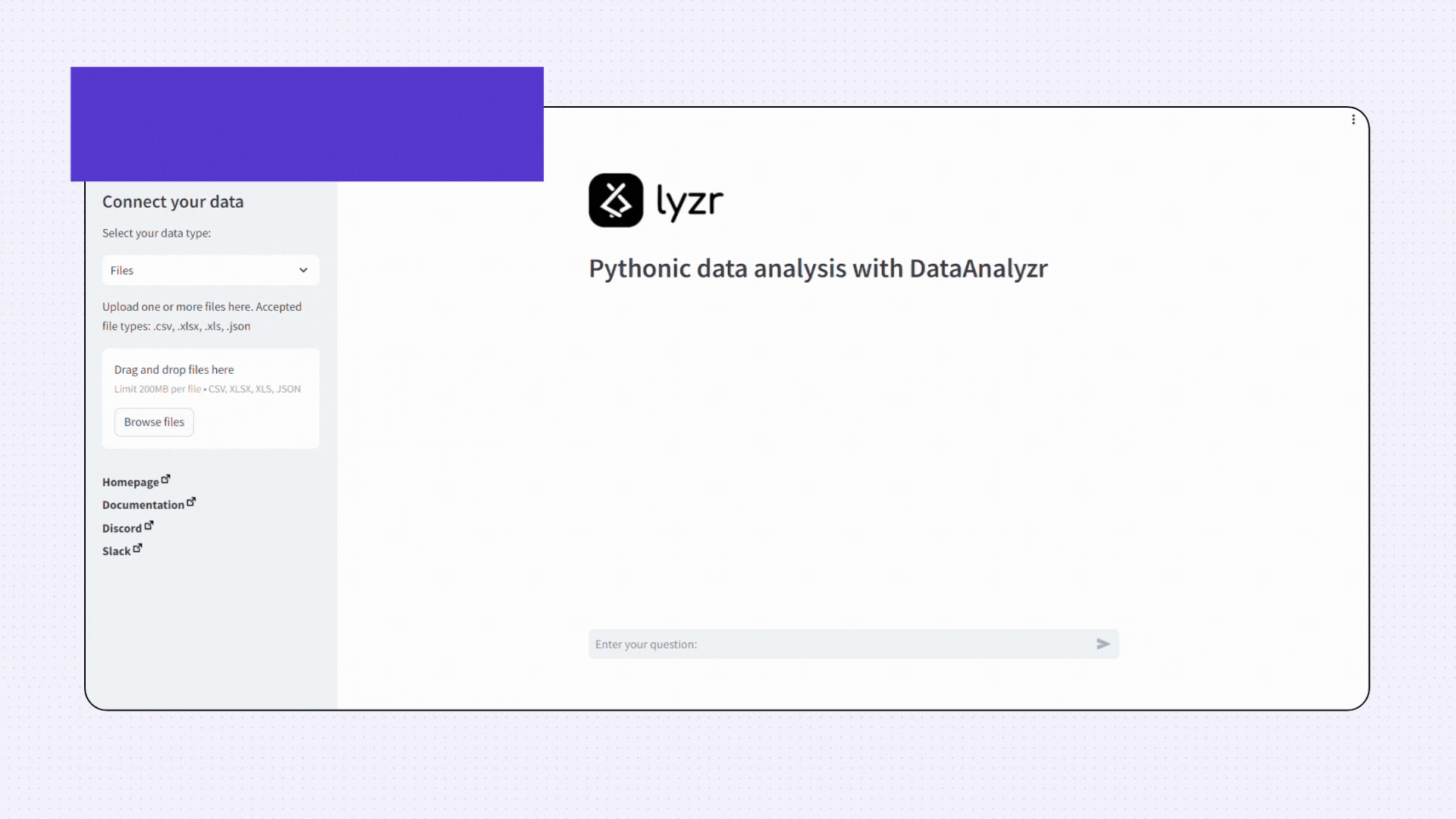 Data Analyzer 1 Lyzr Data Analyzer product demo