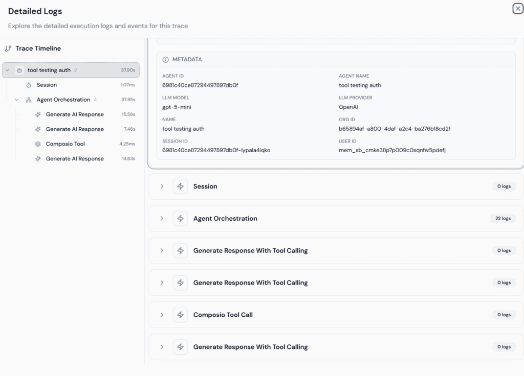 Monitoring and Tracing in Lyzr Agent Studio: Usage, Performance, and Cost Visibility 5 image 8