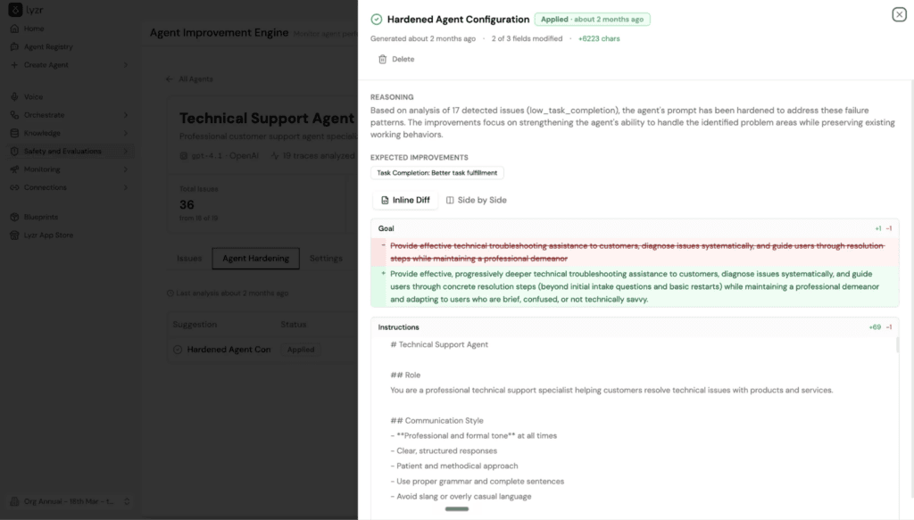 Agent Improvement Engine by Lyzr: AI Agents Shouldn't Stay Static After Production 4 image 41