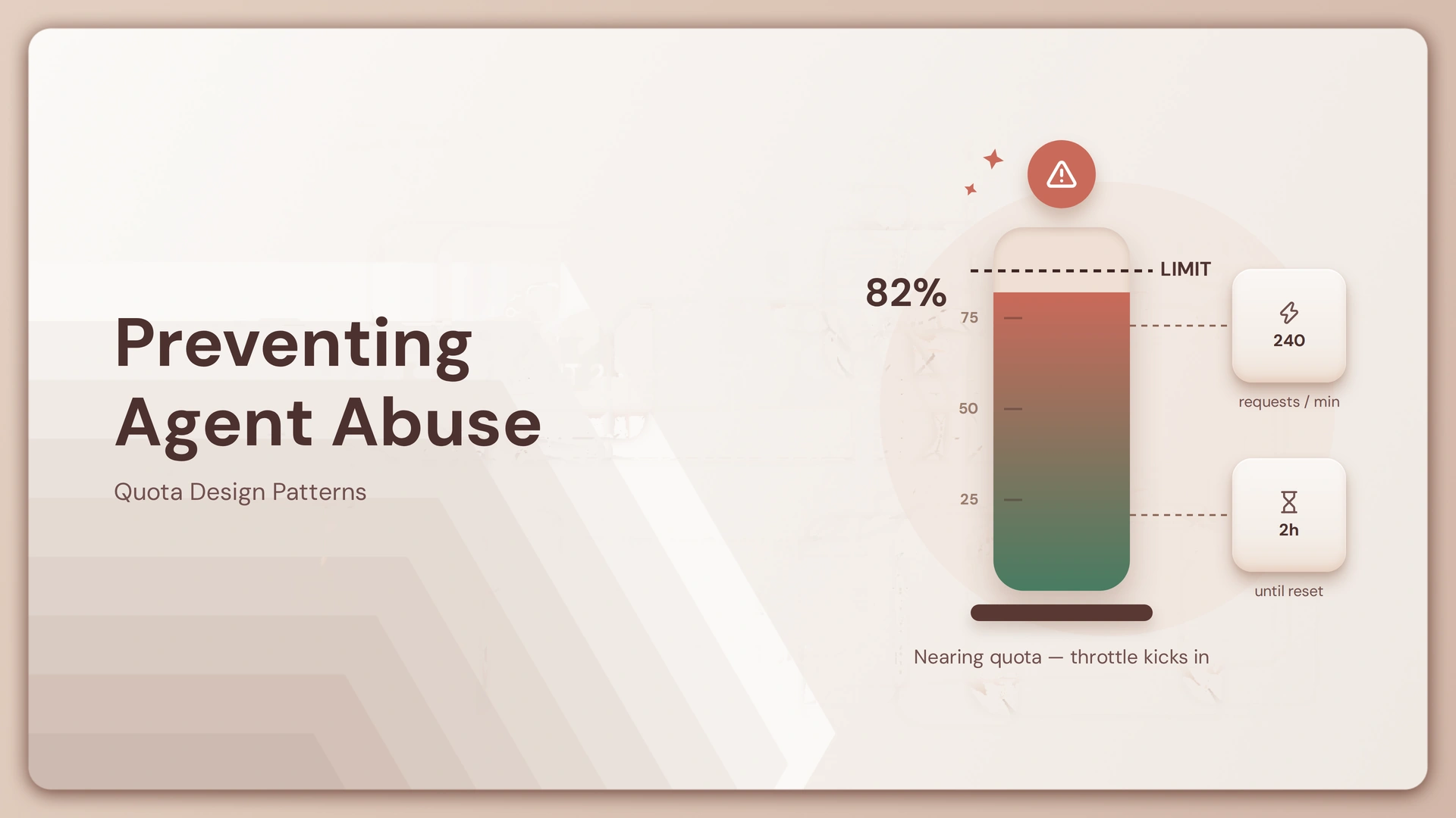 Preventing agent abuse: quota design patterns