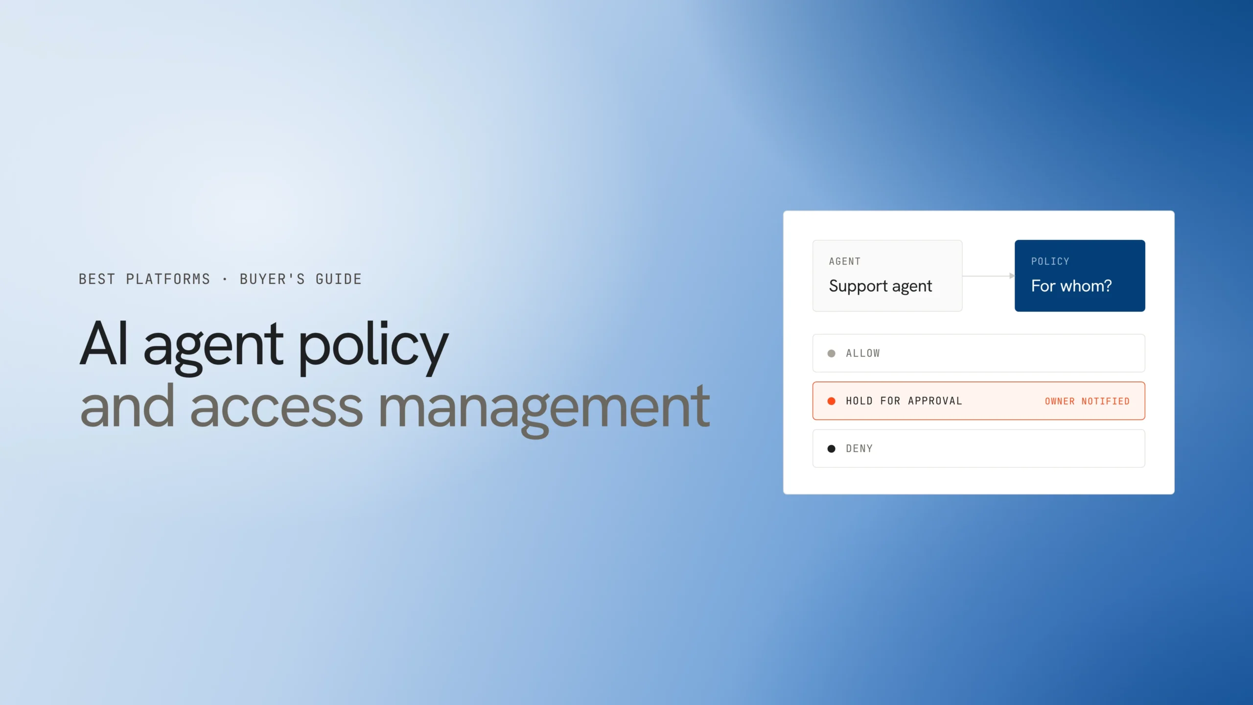 7 Best Platforms for AI Agent Policy and Access Management (2026)